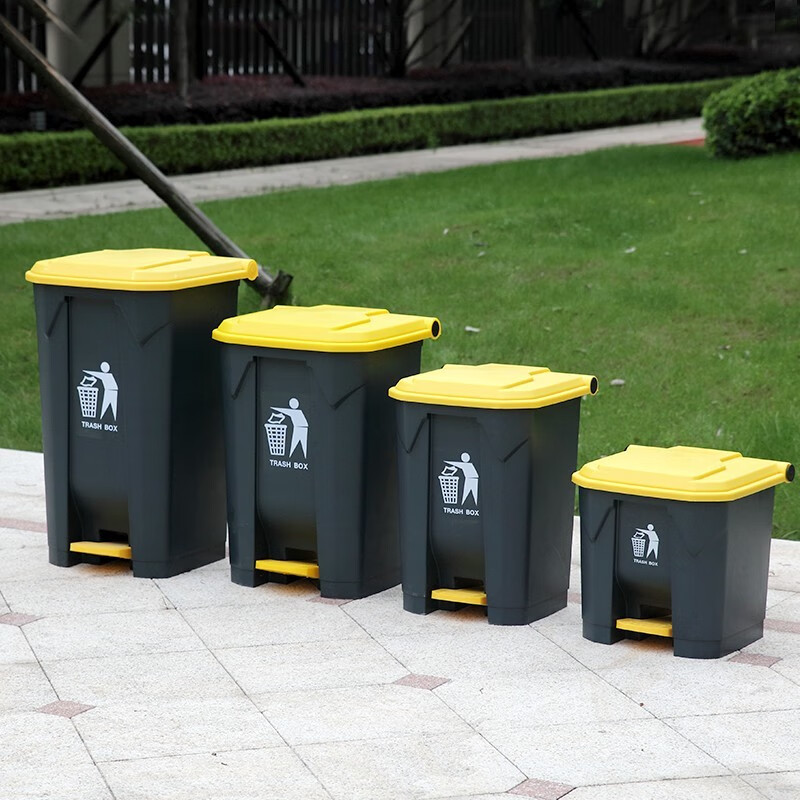 Puchu 50L Pedal Trash Can with Lid, Large Outdoor Garbage Bin for Yard, Kitchen,...