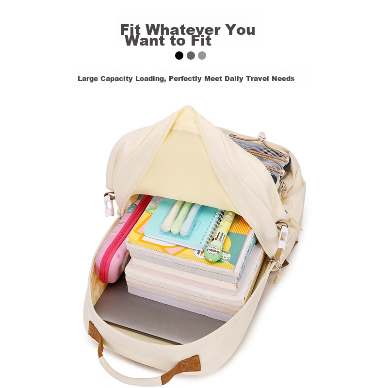 Ruipai Backpack for Middle And High School Students, Large Capacity, Lightweight...