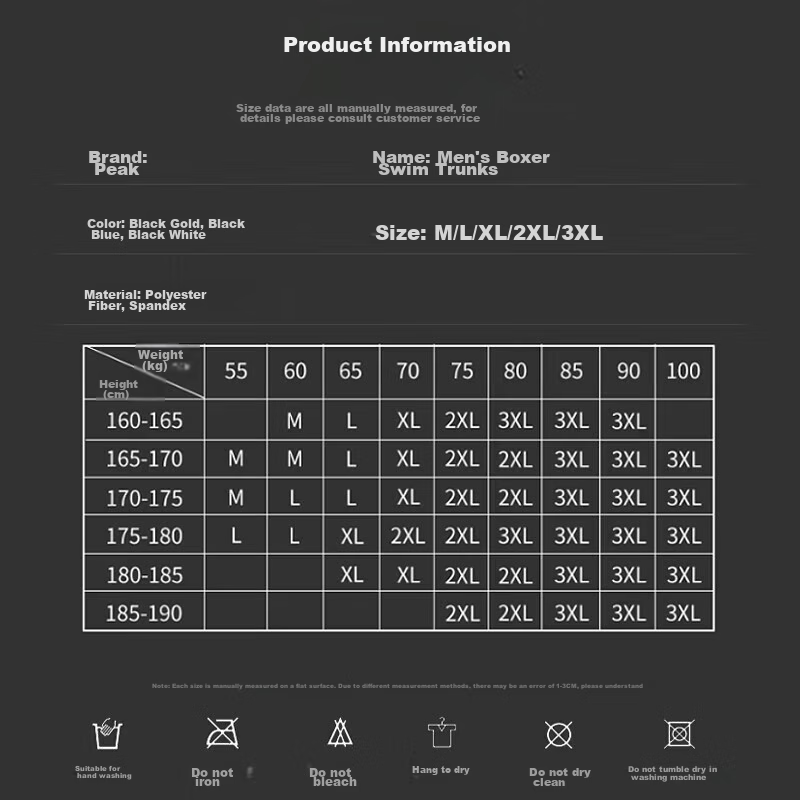 PEAK Men's Swim Trunks, Chlorine-Resistant, Comfortable Boxer Shorts, Quick-Dryi...