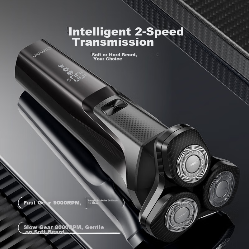 Qiman Electric Shaver for Men, Rotary Razor with German Imported Blade, Fully Wa...