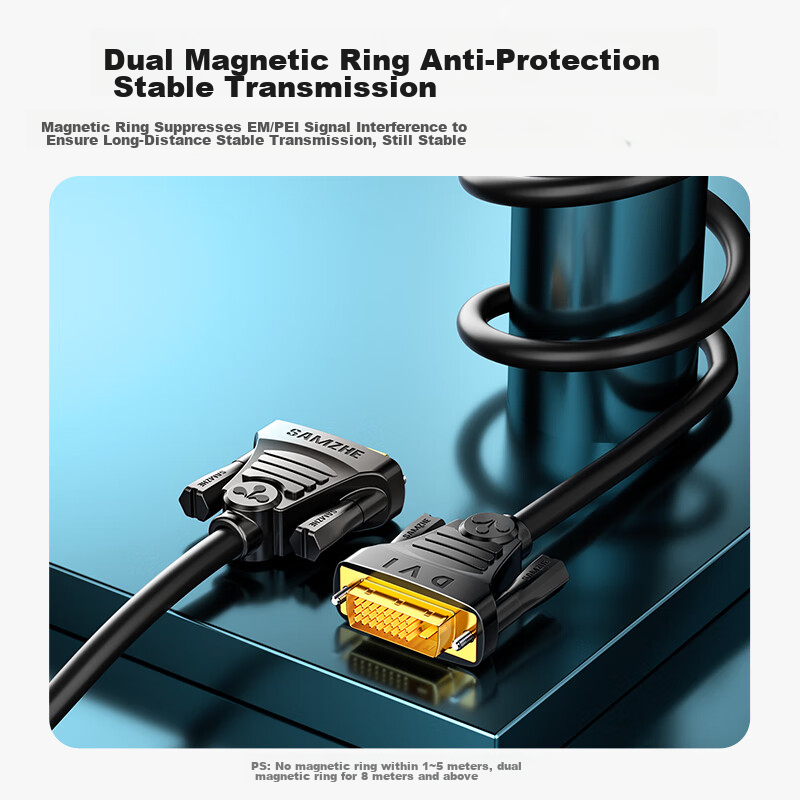 Shanze DVI Cable, DVI 24+1 Digital High-Definition Male-To Laptop Projector Moni...