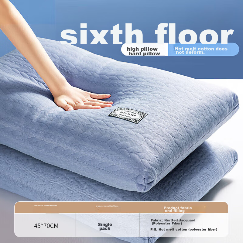 NanJiren Pillow Core, Knitted Fabric Hot-Melt Cotton Cervical Pillow Core, Singl...