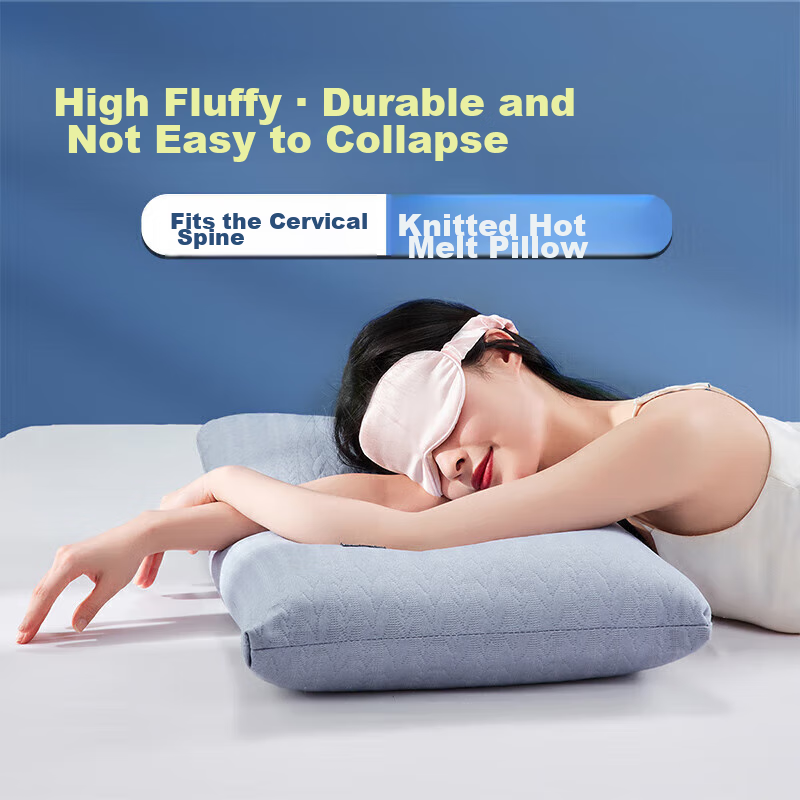NanJiren Pillow Core, Knitted Fabric Hot-Melt Cotton Cervical Pillow Core, Singl...