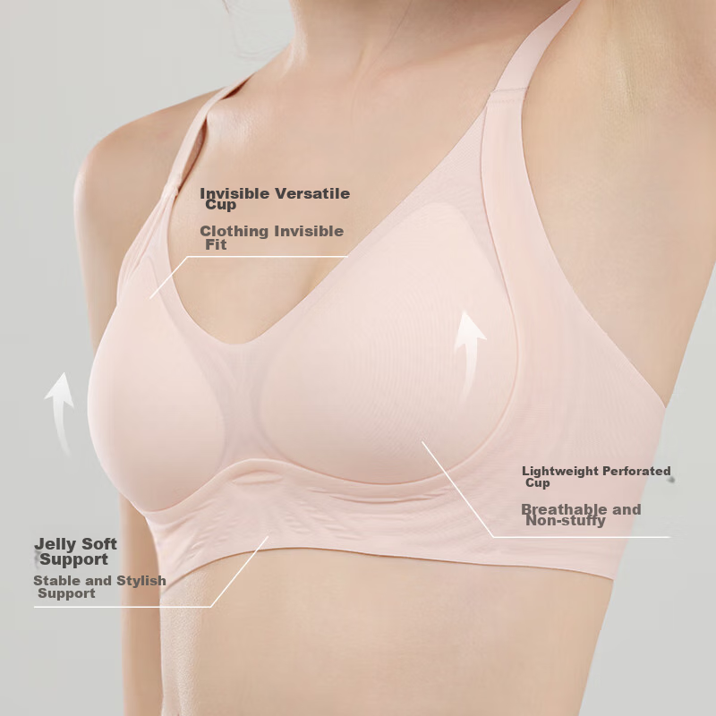 Ordifen Ice Silk Seamless Wireless Women's Underwear, Summer Thin Style, Push-Up...