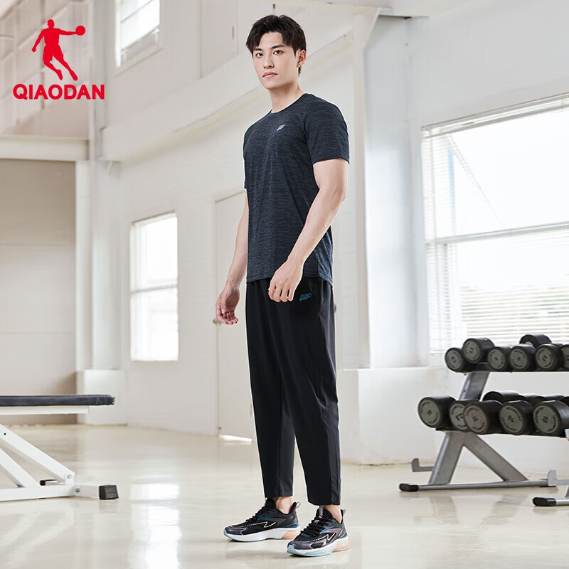 Jordan QIAODAN Quick-Dry Short-Sleeve T-Shirt for Men, Summer Breathable Round N...