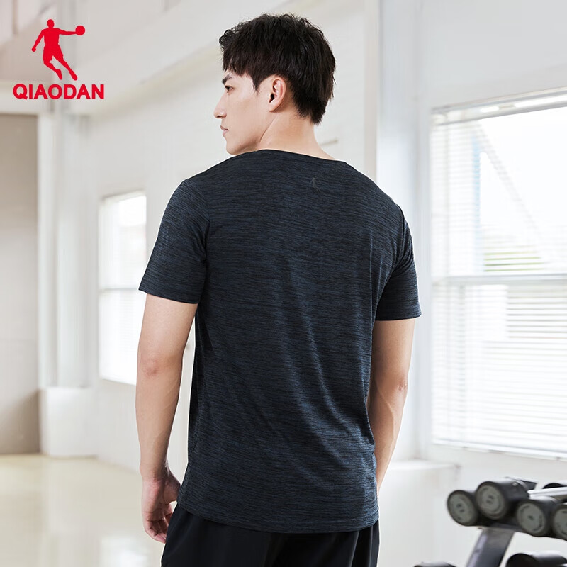 Jordan QIAODAN Quick-Dry Short-Sleeve T-Shirt for Men, Summer Breathable Round N...