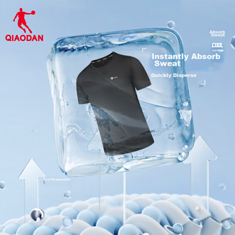 Jordan Short-Sleeve Men's T-Shirt, Summer Breathable Quick-Dry Round Neck Runnin...