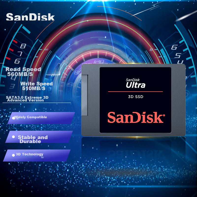 SanDisk 500GB SSD, 560MB/s Read Speed, Premium High-Speed SATA Interface, Deskto...
