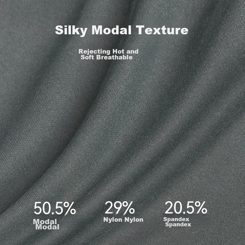 Modal High-Quality Double-Sided Men's Underwear, 120S Modal Silk Antibacterial C...
