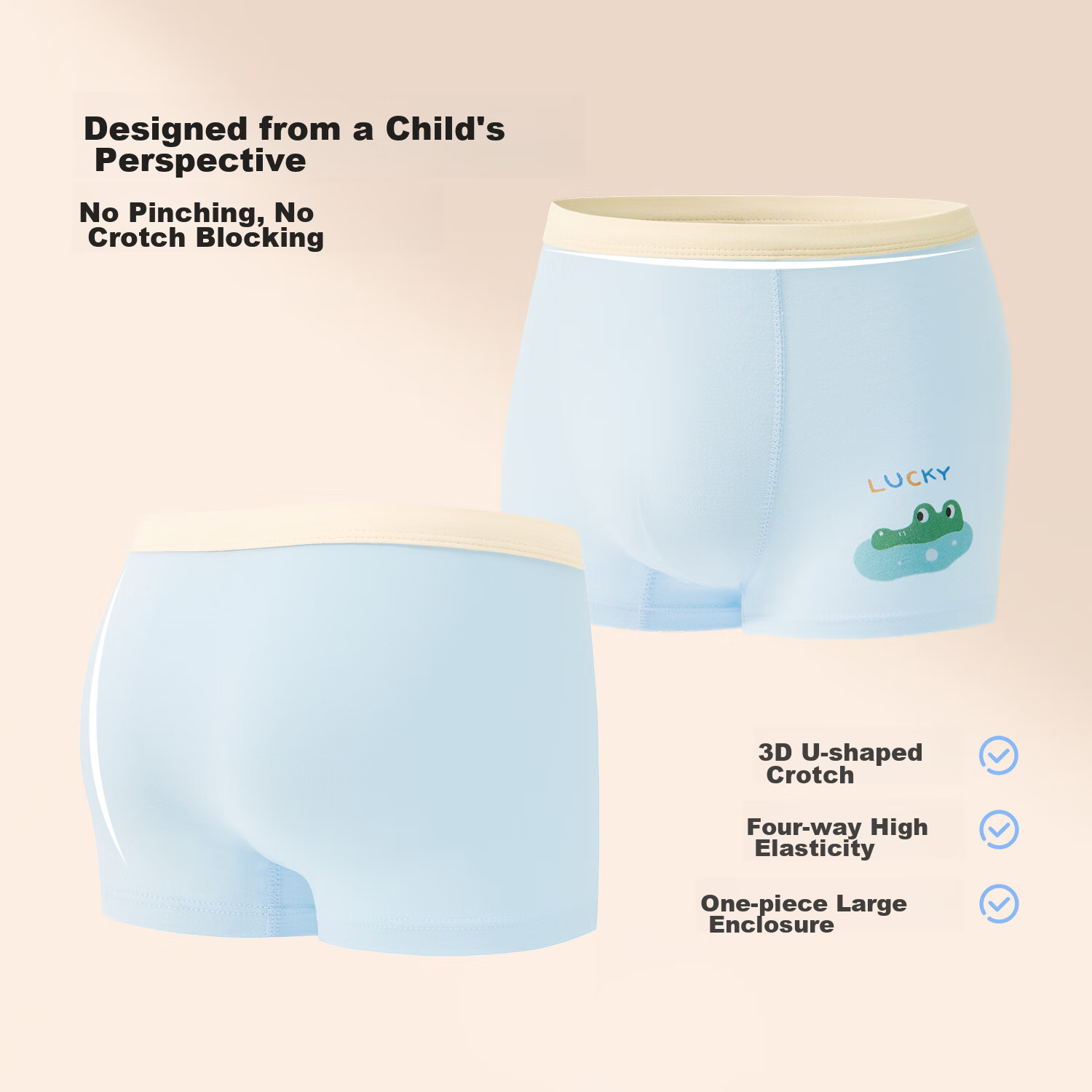 Niduoxiong Boys' Underwear, Modal Cotton Boxer Briefs, Children's Shorts, Infant...