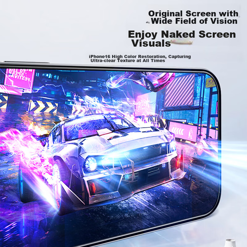 PISEN Tempered Glass Screen Protector for IPhone 16 Pro, Full Coverage HD Clear...