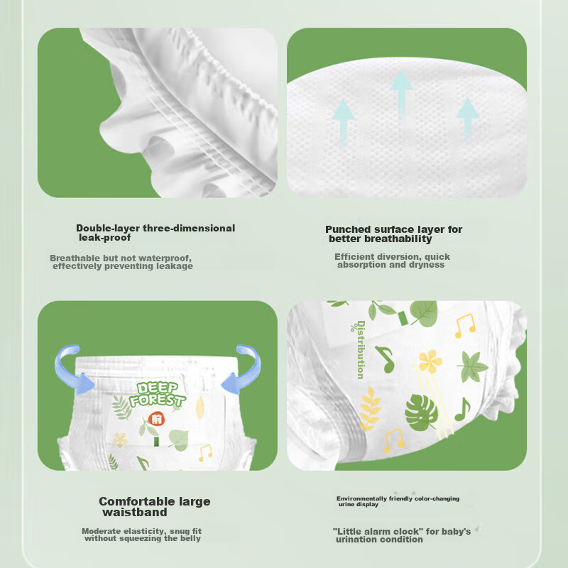 Robasuk Medical-Grade Forest Story All-In Pull-Up Diapers, XL, 84 Pieces, Baby D...