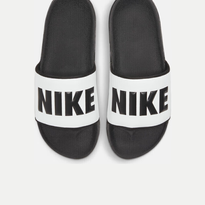 Nike Unisex Slides, OFFCOURTSLIDE Sneakers, BQ4632-011, White And Black, Size 38