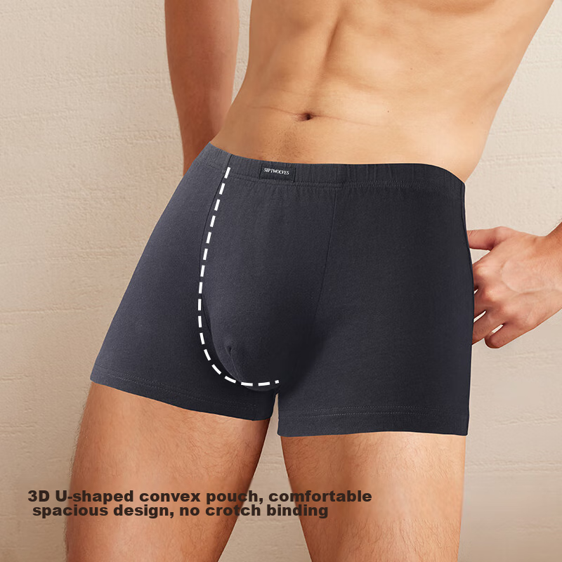SEPTWOLVES Men's Underwear, 7A Antibacterial Pure Cotton 100% Cotton Men's Boxer...