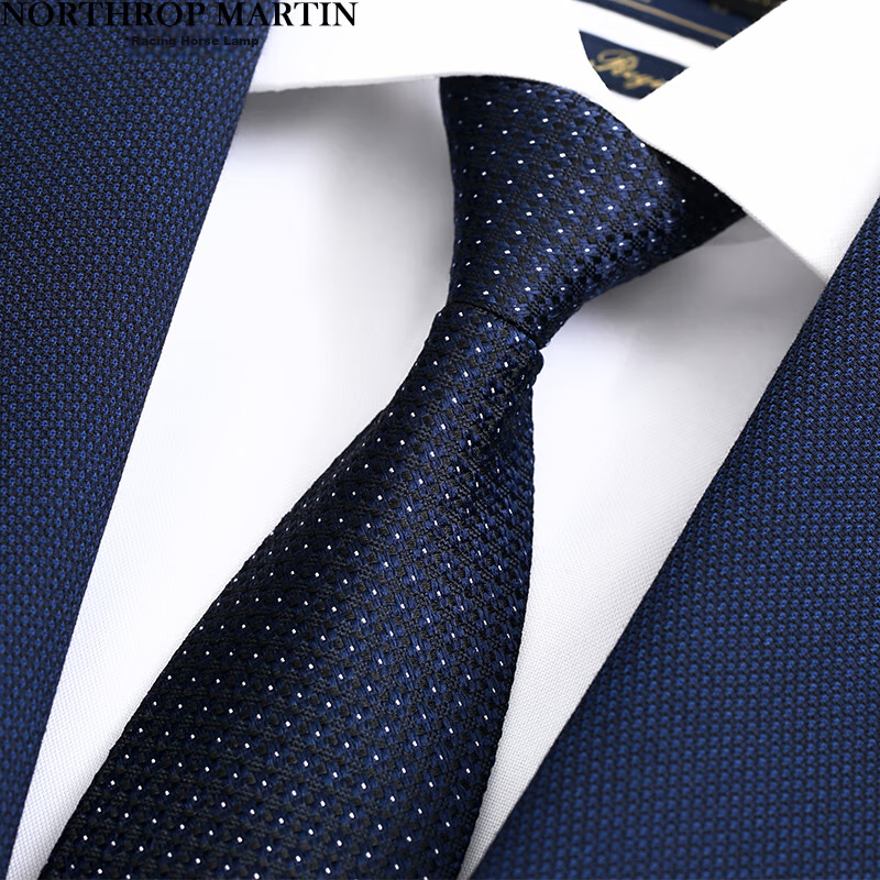 NORTHROP MARTIN High-End Silk Tie for Men, Pre-Tied with Zipper, Lazy Business G...