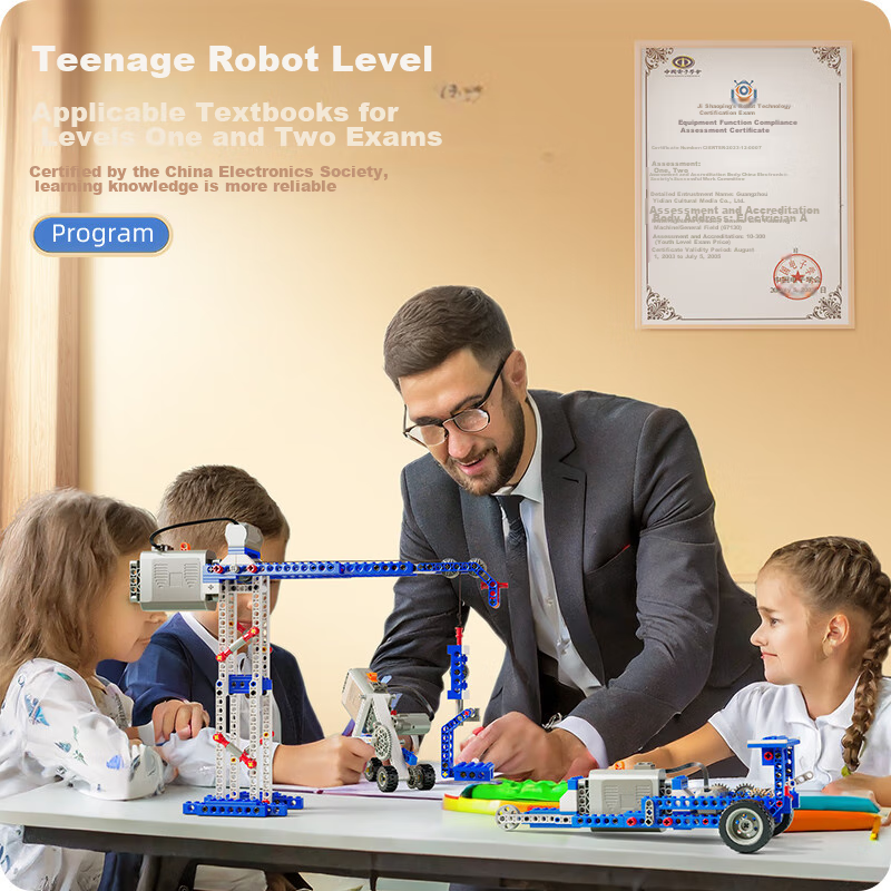 Qiwu Children's Science Experiment Kit, Electric Building Blocks Toy, Programmin...