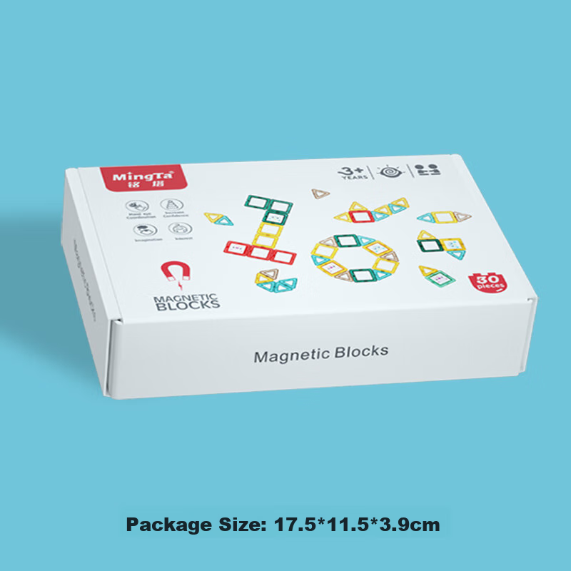 Mingta 30-Piece Magnetic Building Set, Children's Toy, Magnetic Iron Rods, Boys...