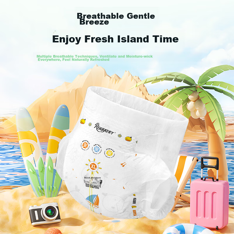 Rouya Ling Trendy Diapers, XL Size, 63 Pieces, Ultra-Thin, Soft, Breathable, Dry...