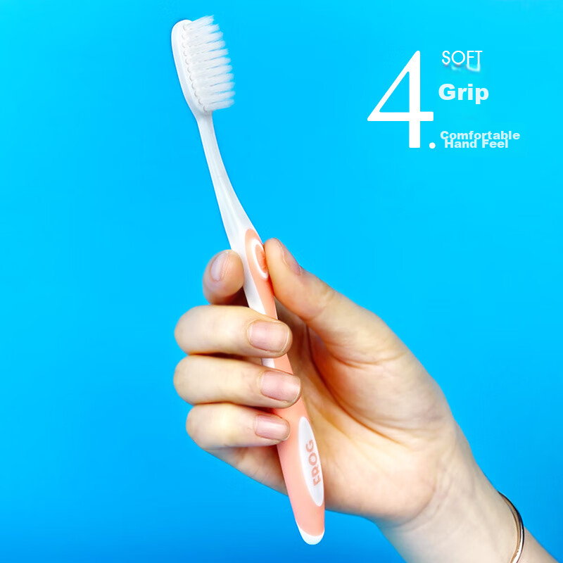 FROG Adult Toothbrush Set 131B, 3 Pieces, Soft Bristles for Gum Care And Deep Cl...