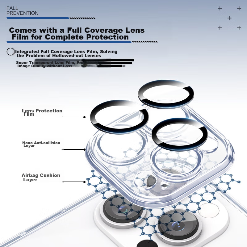 PISEN Ultra-Thin Case for IPhone 15 Pro Max, Transparent Protective Cover with B...