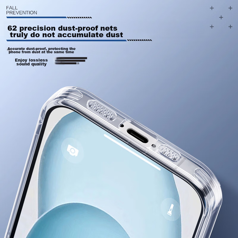 PISEN Ultra-Thin Case for IPhone 15 Pro Max, Transparent Protective Cover with B...