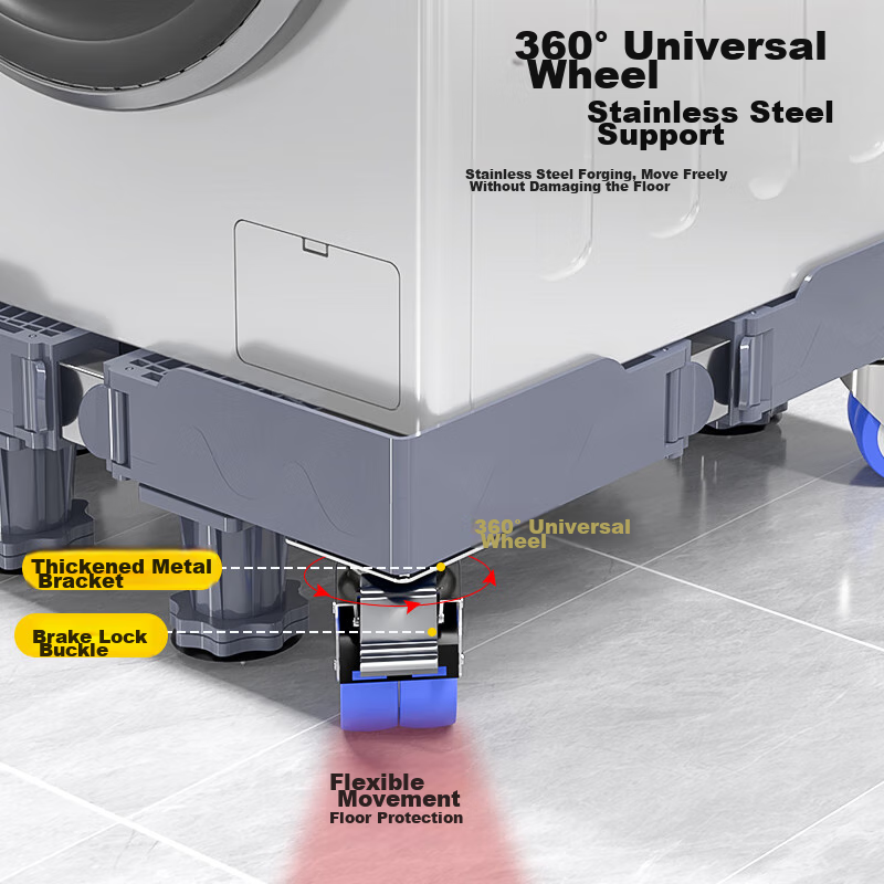 Heptagonal Washing Machine Base, Universal Height-Increasing Stand for Drum And...