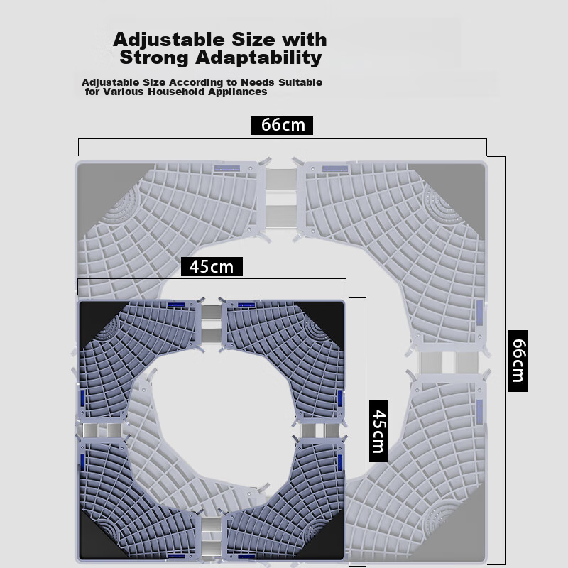 Heptagonal Washing Machine Base, Universal Height-Increasing Stand for Drum And...
