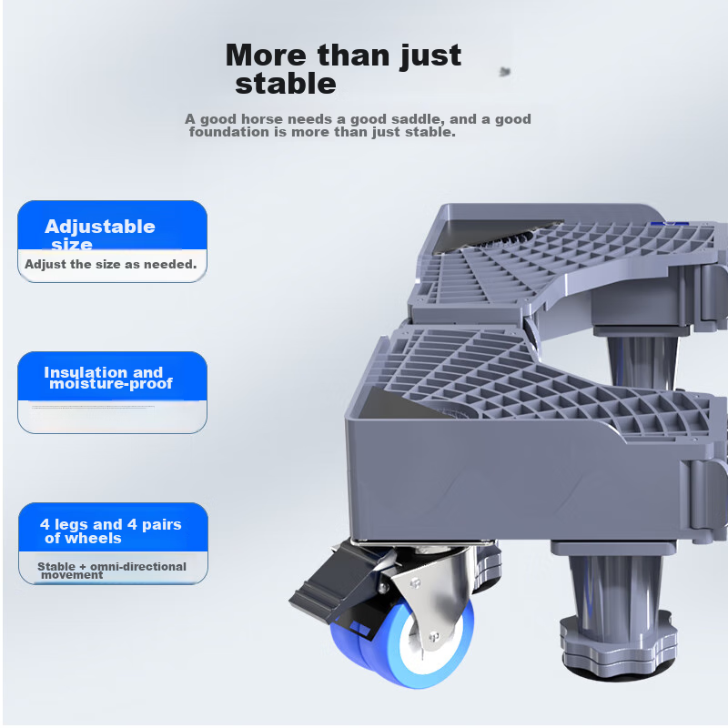 Heptagonal Washing Machine Base, Universal Height-Increasing Stand for Drum And...