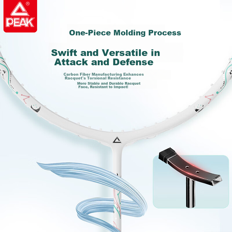 Peak Starry Sky Full Carbon Badminton Racket Training Beginner Essential Racket...