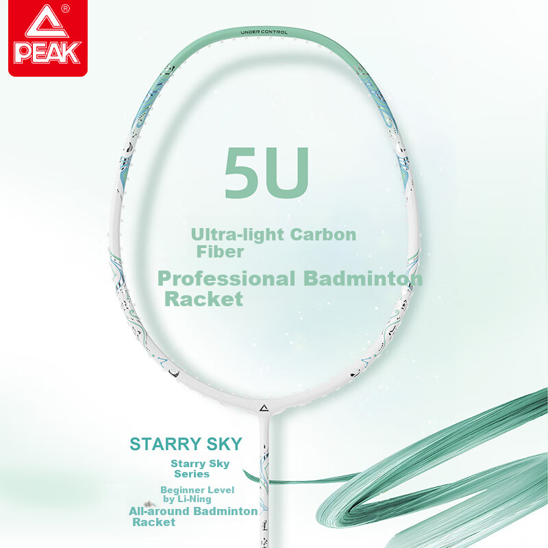 Peak Starry Sky Full Carbon Badminton Racket Training Beginner Essential Racket...