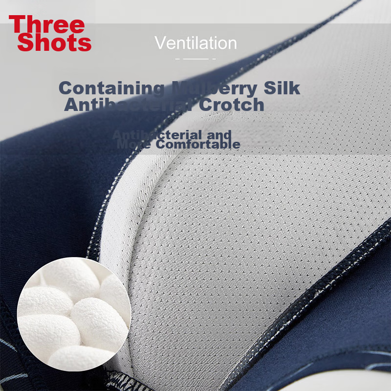 Sanqiang [Yinxiang Series] Men's Underwear, Men's Boxer Briefs, Solid Color Comb...