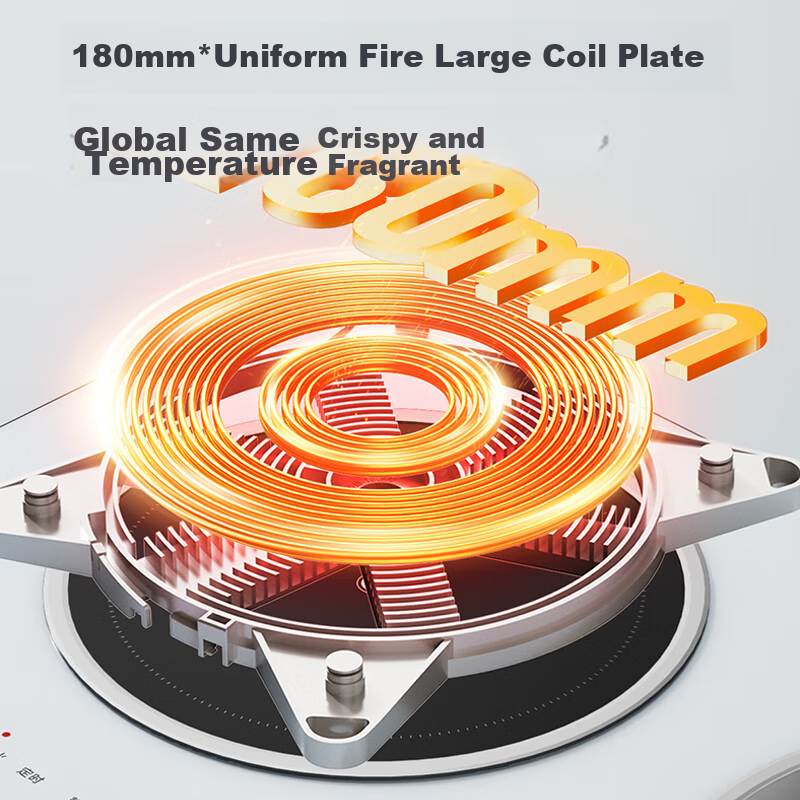 Midea Electromagnetic Cooker, Dual Burner, 3500W, High Power, Left Electric Righ...