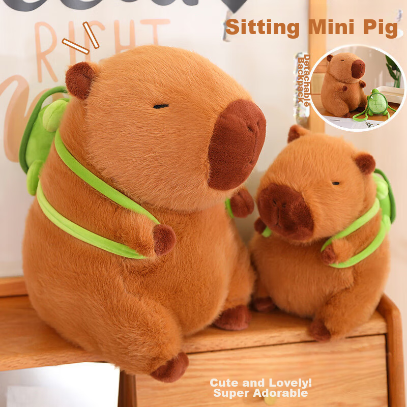 Pegi Dingding Capybara Plush Toy Doll Stuffed Animal Pillow, Water Deer, Women's...