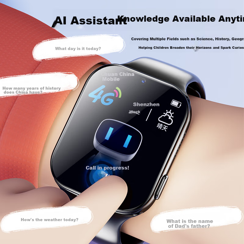 Smart Children's Phone Watch with Long Battery Life, Precise GPS Location, 5G Vi...