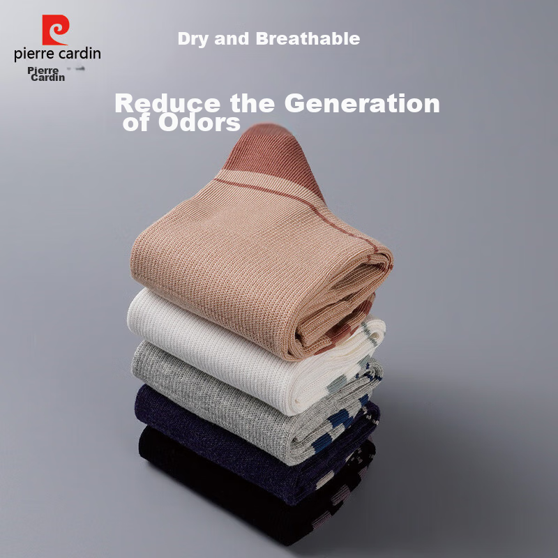 Pierre Cardin Men's Socks, Summer Cotton 100% Pure Cotton, Antibacterial And Odo...