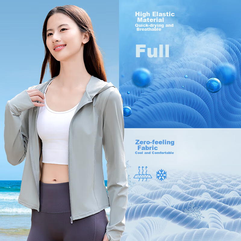 Ousen Sun Protection Clothing for Women, Spring And Summer Ice Silk Sun Protecti...