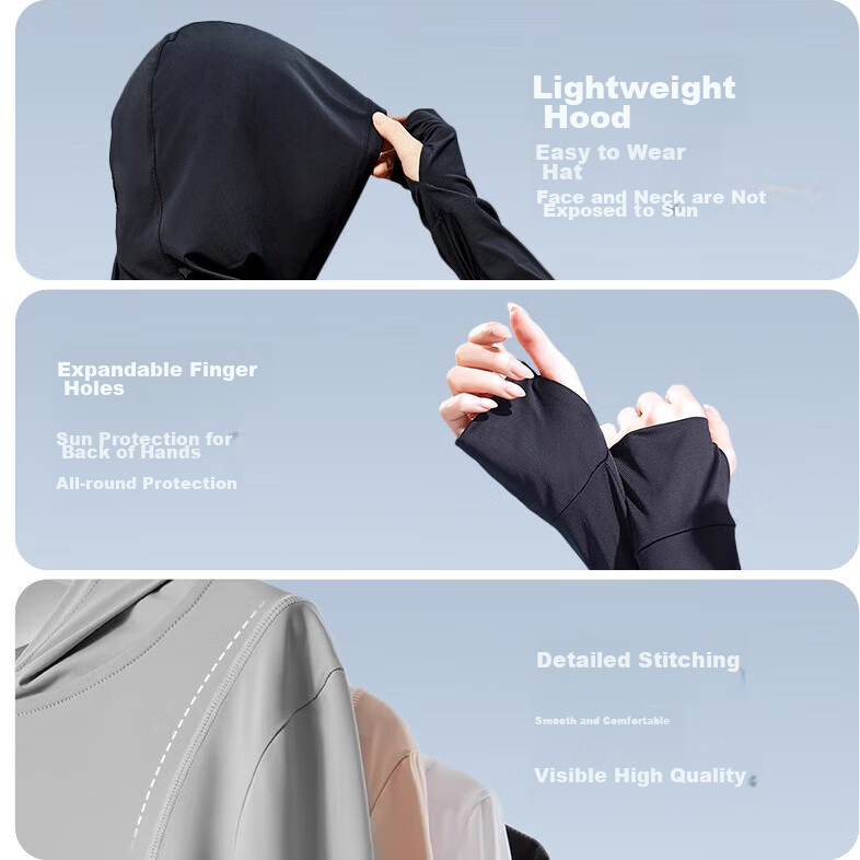 Ousen Sun Protection Clothing for Women, Spring And Summer Ice Silk Sun Protecti...