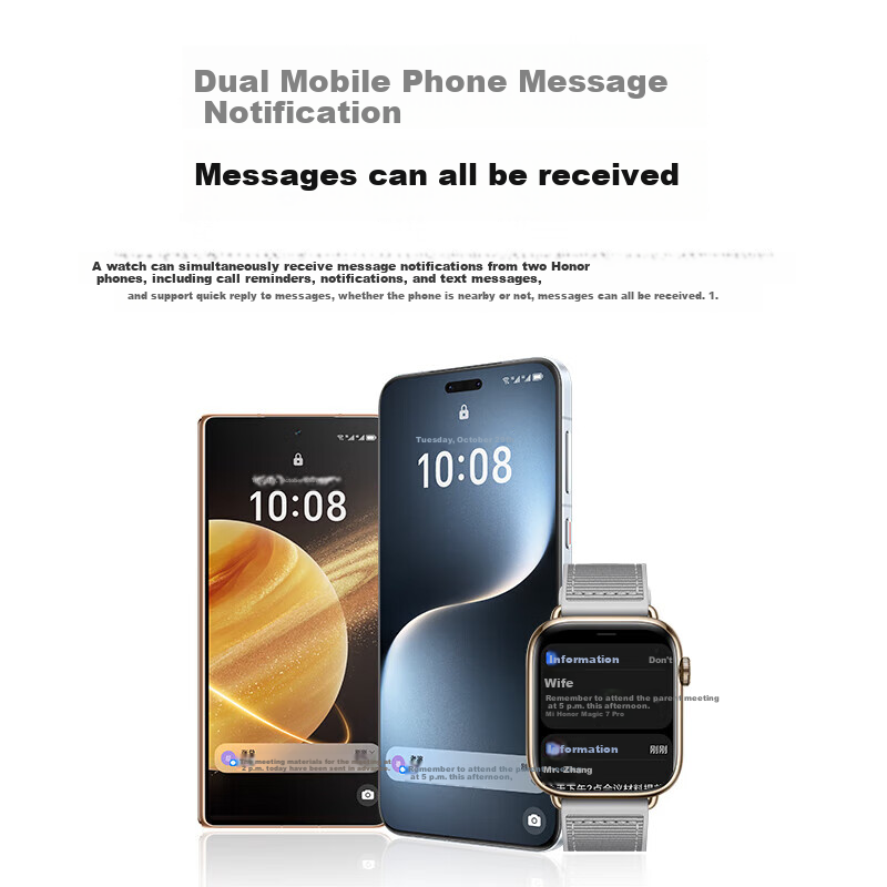 HONOR Watch 5 with HONOR Polaris Positioning System, One-Click Health Check on W...