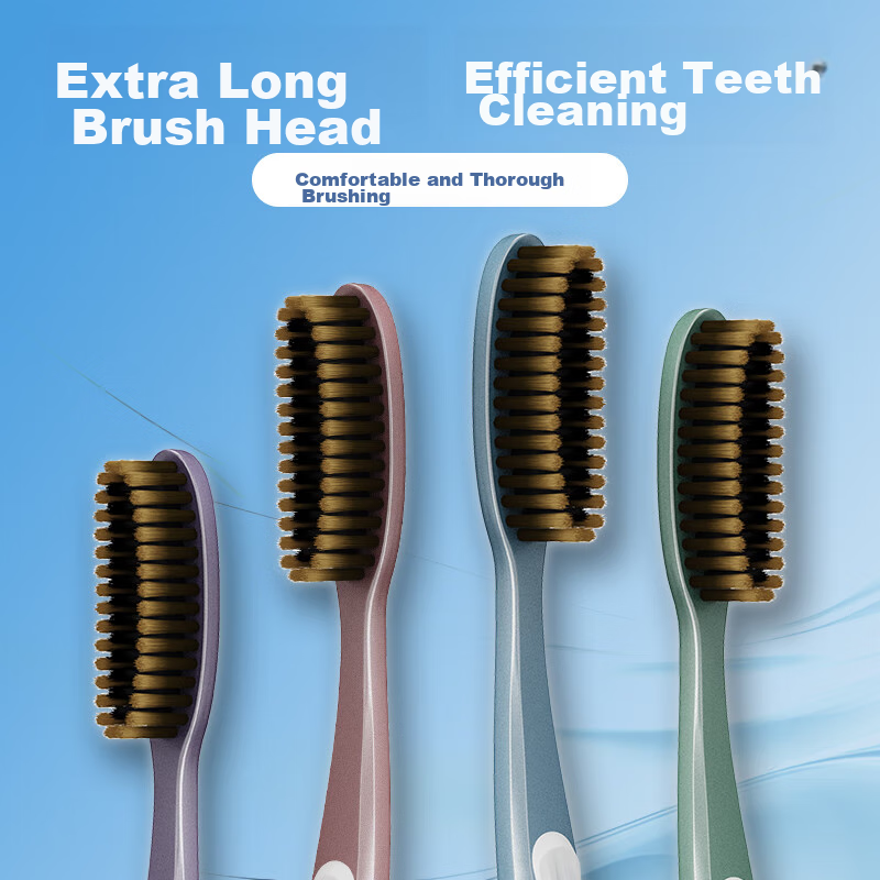 Qingwa Changtou Charcoal Toothbrush, Soft Bristles, Cleans Mouth, Portable Tooth...