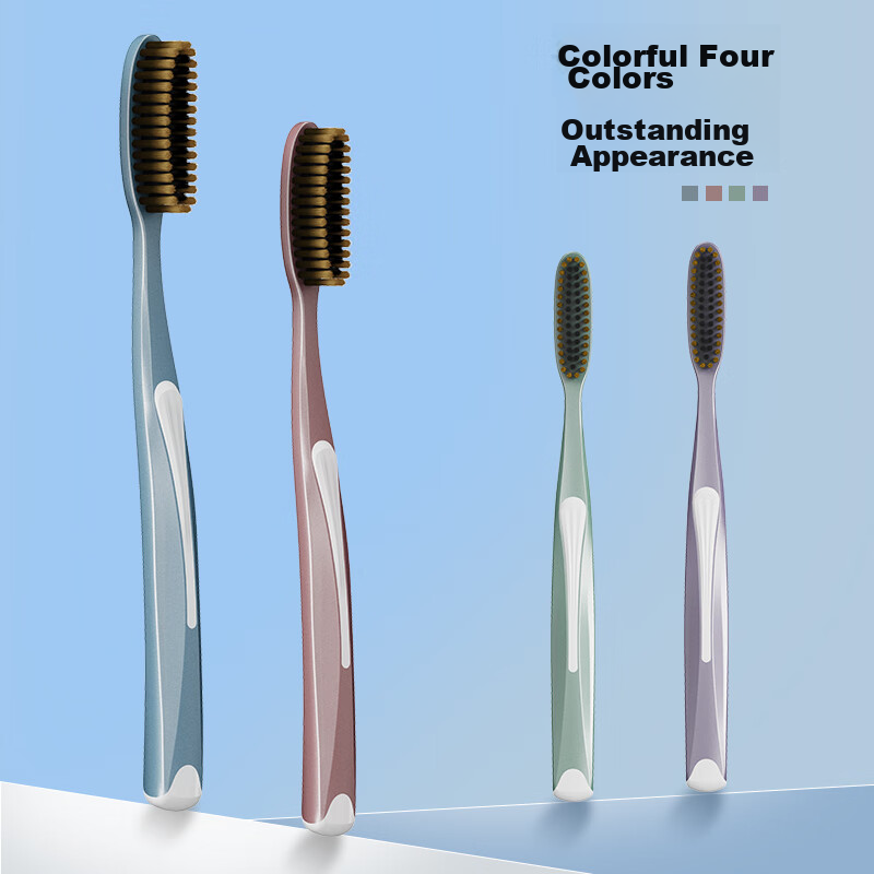 Qingwa Changtou Charcoal Toothbrush, Soft Bristles, Cleans Mouth, Portable Tooth...