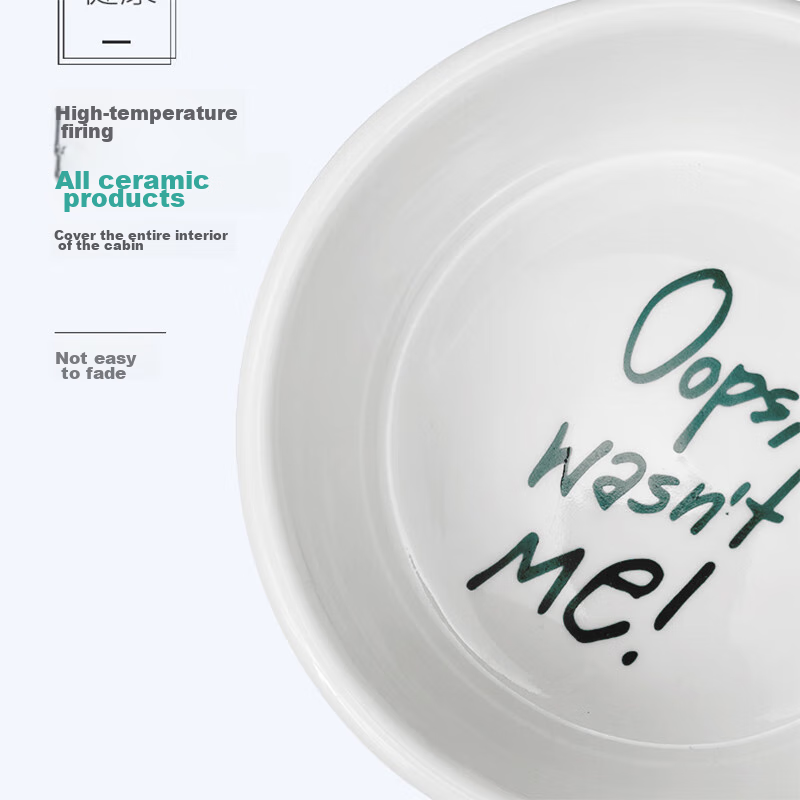 Pilot Cat Bowl Ceramic Dog Bowl Pet Bowl Food Dish Cat Water Bowl Ceramic Feedin...