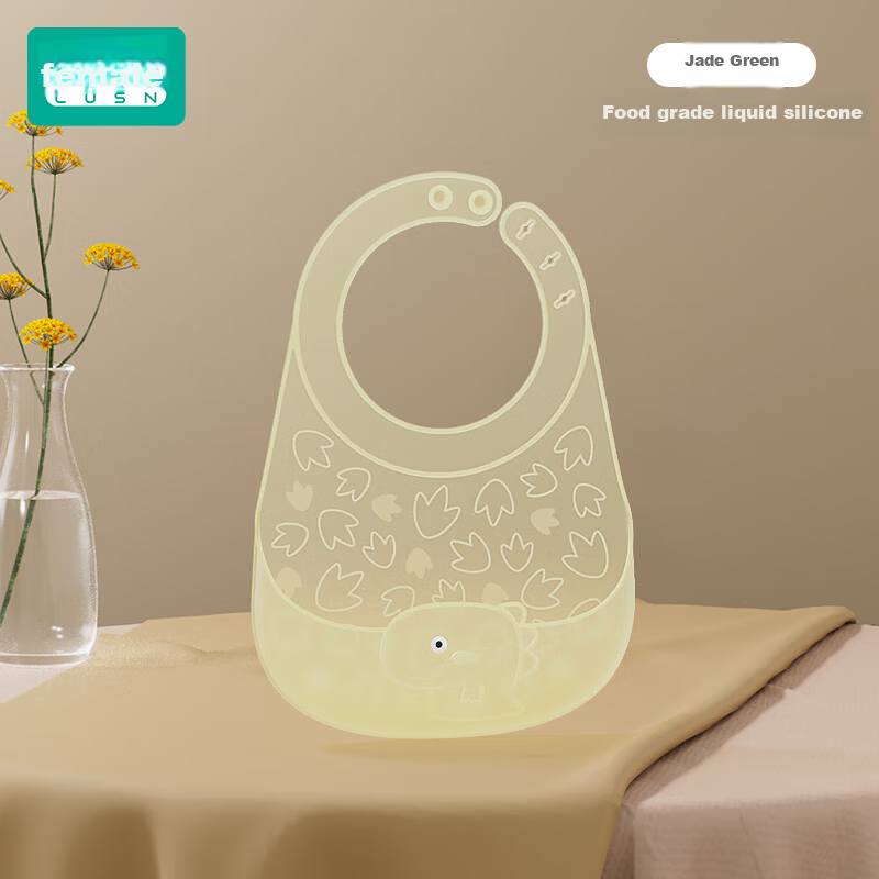 Rushan Baby Bib, Large Size, Waterproof Silicone, Portable, for Infants And Chil...