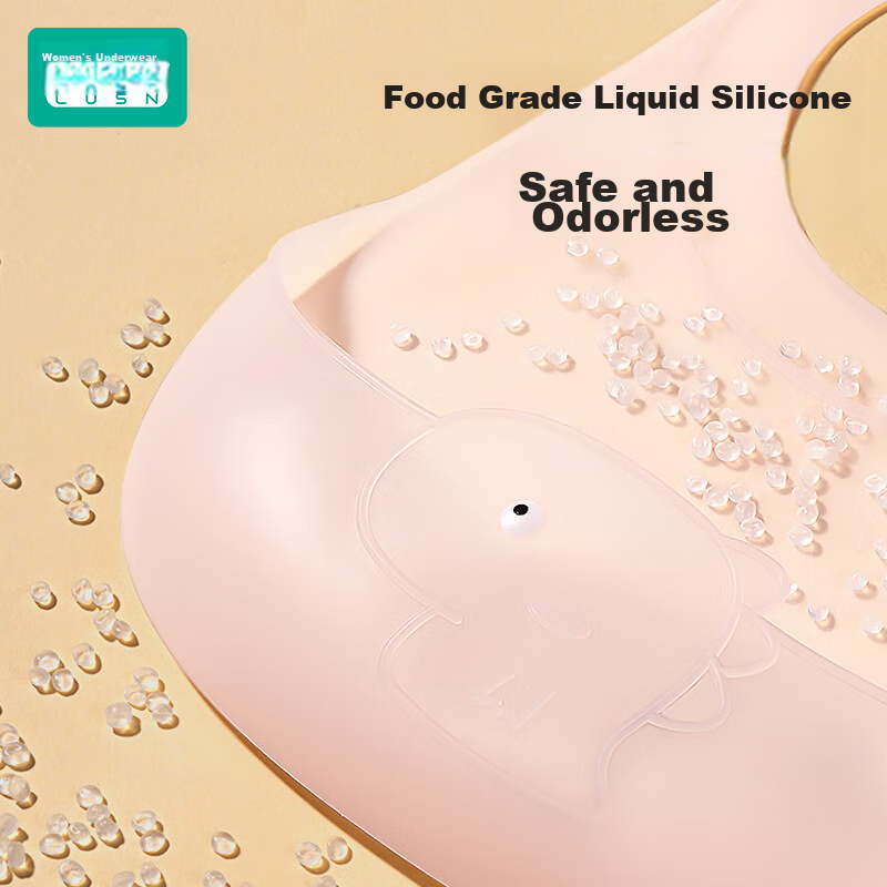 Rushan Baby Bib, Large Size, Waterproof Silicone, Portable, for Infants And Chil...