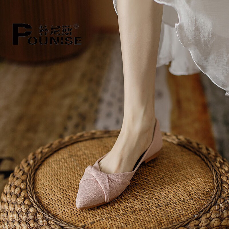 Pounise Women's Flats, Korean Style, Large Size Boat Shoes, Flat Soft Soles, PQM...