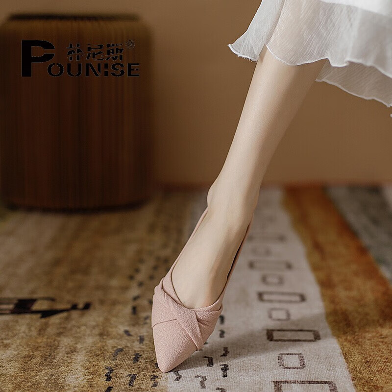 Pounise Women's Flats, Korean Style, Large Size Boat Shoes, Flat Soft Soles, PQM...