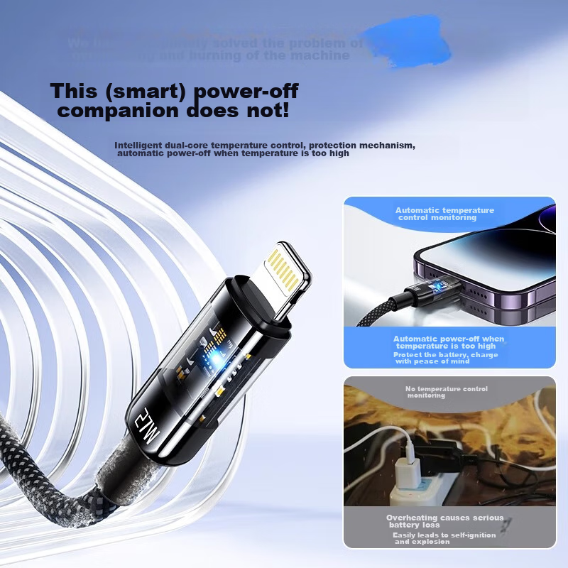 Can Fit Apple Charging Cable, IPhone 14 Data Cable, USB Fast Charging Smart Powe...