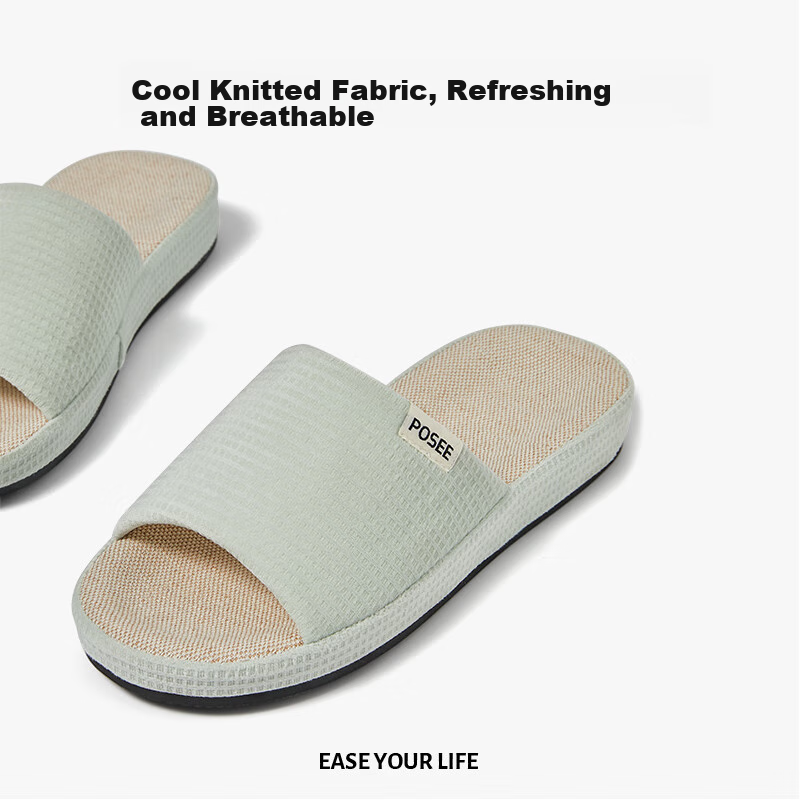 Puxi Waffle Slippers for Men And Women, Linen Sandals, Couples' Home Leisure Bre...