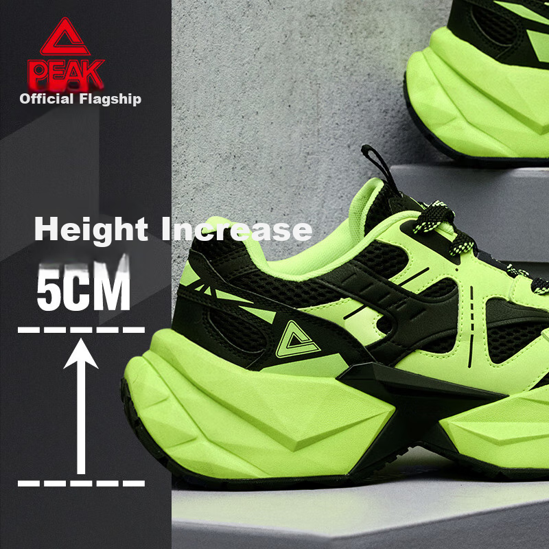 PEAK TAIJI Diamond Men's Casual Shoes New All-Match Retro Dad Shoes Thick-Soled...