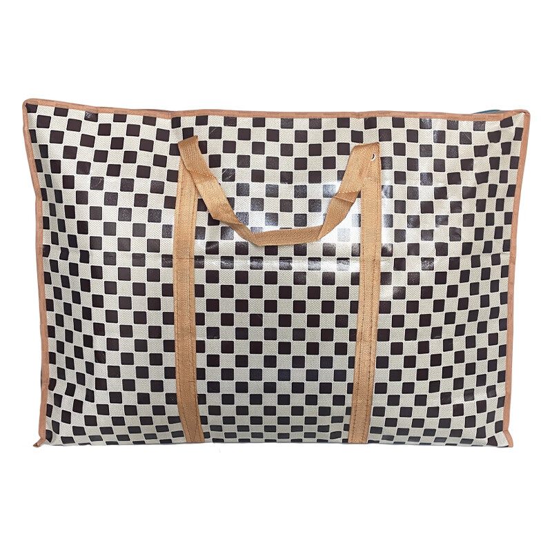 Pangdaidai Large Capacity Orange Plaid Moving Packing Bags, Clothes Storage Bags...