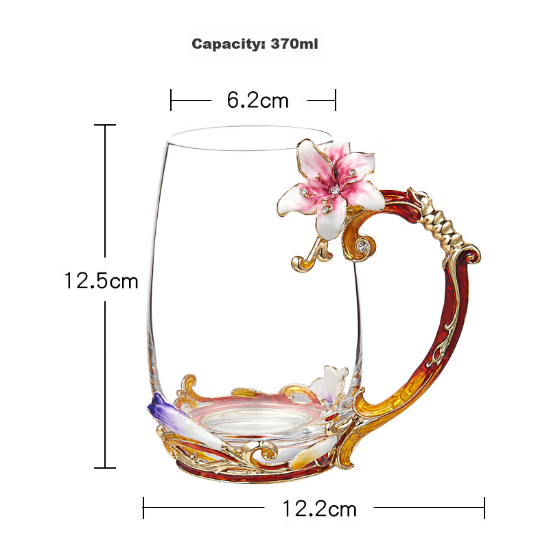 Nuoshiman Women's Day Gift Mug with Lid And Spoon, Heat-Resistant Glass Cup, Hig...